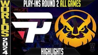 PNG vs VKE Highlights ALL GAMES | Worlds 2024 Play Ins Lower Round 2 | Pain Gaming vs Vikings Esport