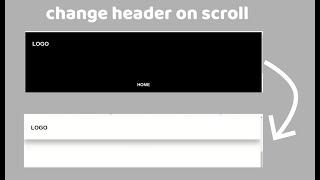 Change header on scroll | using HTML, CSS & JS.|source code in description