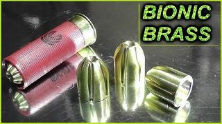 BIONIC BRASS shotgun slug -  Effortlessly DEFEATS Body Armor