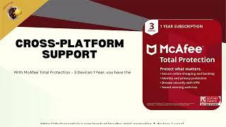 McAfee Total Protection – 3 Devices 1 Year Protect Your Devices Security