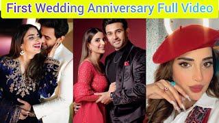 Saboor Ali first wedding anniversary    |Saboor Aly And Ali Ansari's Sweetest Wish For Each Other