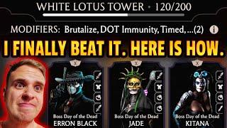 MK Mobile. How to Beat Fatal White Lotus Tower Battle 120. Strategy That WORKS!