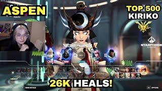 26k Heals! Aspen TOP 500 KIRIKO + JUNO ! - OVERWATCH 2 SEASON 12 | RIALTO