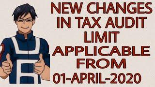 Tax audit limit for ay 2020-21|Tax audit limit for fy 2019-20|changes in income tax audit