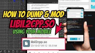 How to dump & mod libil2cpp.so using your phone 