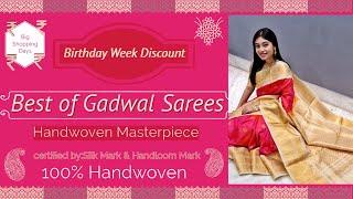 Best of Gadwal Sarees 2024 with Birthday Week Special Discounts EP451