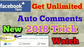 Get Unlimited auto comments || facebook || 2018 new method