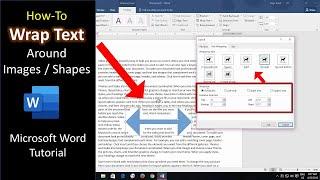 How to Wrap Text Around Images, Shapes, and Objects in Microsoft Word 2016 Tutorial
