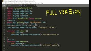 Sublime text Full version without Crack||Sublimetext 3 with key