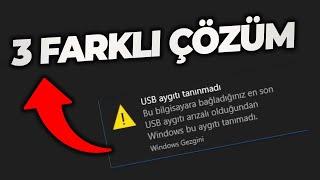 %100 ÇÖZÜM! USB Aygıtı Tanımadı Hatası Çözümü