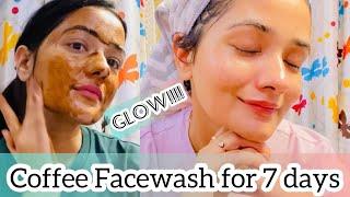 I Used Coffee To Wash My Face Everyday For A Week & This Happened | #7daychallenge #Coffeefacewash