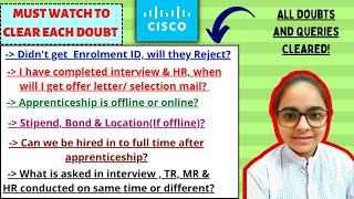 All Doubts Cleared regarding Cisco Apprenticeship Program 2022|Cisco Interview Apprenticeship Doubts