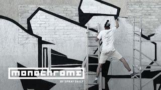 MONOCHROME 100 - 1UP CREW (Painting a huge graffiti chrome piece)