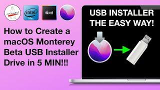 How to Create a macOS Monterey USB Install Disk in 5 MIN! + Download Full Installer only 1 Click!!!