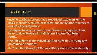 How to Fill ITR-2 AY 2020-21 With Free Online Java Utility Of Income Tax India e-Filing easily