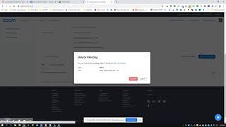 Zoom - Delete a scheduled meeting