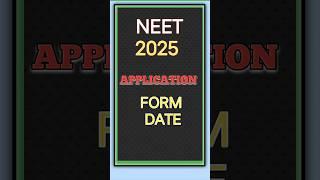 Neet 2025 Application Form Release date / neet application form date #nta #ntaneet #neet2025