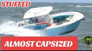 STUFFED & almost CAPSIZED at Haulover inlet CAUTION!! #yt #hauloverinlet #waves #roughseas #fun