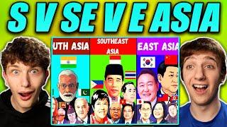 Americans React to South Asia vs Southeast Asia vs East Asia Comparison!