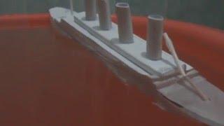 Titanic paper model sinking fail