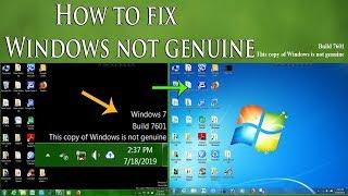 This copy of Windows is not genuine. Build 7601. Fix this problem 100% working