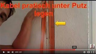 Kabel praktisch unterputz legen im Altbau LAN Kabel