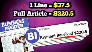 $220.50 Get Paid FAST - Write Articles for Business Insider with ChatGPT