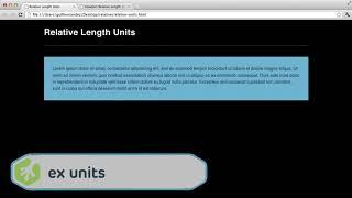 CSS Foundations : Relative Length Units