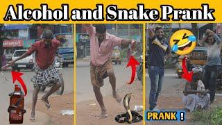 Snake with Alcohol Bottle Prank 