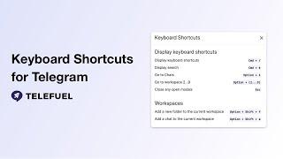 Keyboard Shortcuts for Telegram - Telefuel