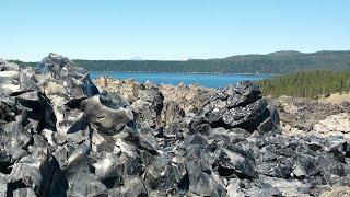 The Geologic Oddity in Oregon; Pure Obsidian Lava Flow