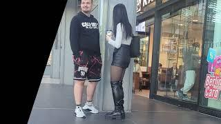 Candid Leather Shorts and Buffalo Leather Overknee Boots