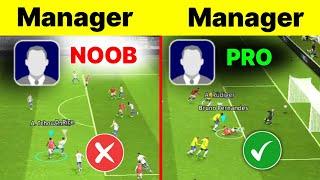 How to Use Manager Like PRO - Use This Manager and Gameplay Like Pro - efootball 2024 Mobile