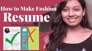 Fashion Designer Resume | Sharing my Resume with Do’s & Don’ts | Aishwarya Wagh