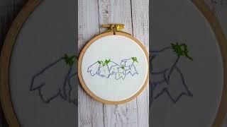 Harebell embroidery art #wildflowerembroidery #embroideredharebells #handembroidery #embroideryart