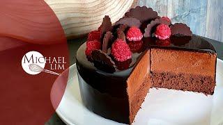 How To Make Chocolate Mousse Cake / Mirror Glaze Cake / chocolate Cake / by Michael Lim