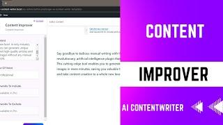 How to Use Content Improver in WP AI Content Writer