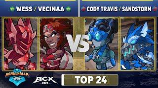 Wess & VecinaA vs. Cody Travis & Sandstorm - Top 24 - Brawlhalla World Championship 2022