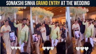 Sonakshi Sinha's First Look at Her Grand Entry in Wedding Function with Zaheer Iqbal