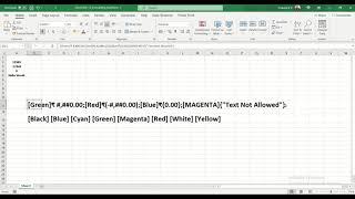 Formatting Numbers in Excel