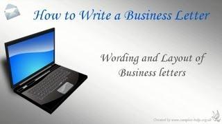 How to write a Business Letter