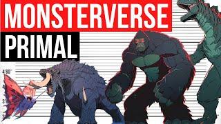 MONSTERVERSE Titans as Genndy Tartakovsky's Primal | Comparison | Godzilla, Kong