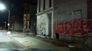 WEST BALTIMORE HOODS LATE AT NIGHT