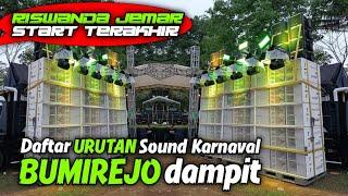 DAFTAR URUT SOUND KARNAVAL BUMIREJO DAMPIT DI GARIS START | Riswanda Jemar Start Terakhir 