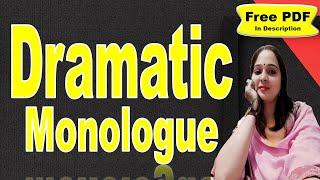 Dramatic Monologue in English Literature | Dramatic Monologue | Soliloquy