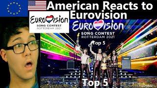 American Reacts to Eurovision | Eurovision 2021 Top 5 | Live Performance | Re-Upload | Reaction