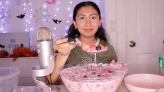 ASMR~Trying Hwachae Korean Fruit Bowl!! 🫐