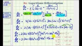 Ex 1: Logarithmic Differentiation