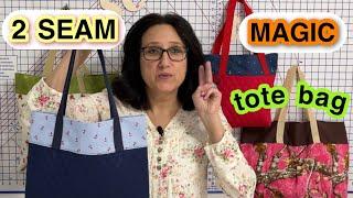 ⭐️️ How To Make A 2/Two Seam Tote Bag ~ Original Magic Tote Bag ~EASY