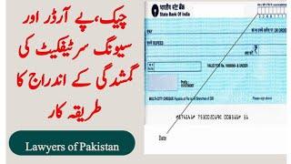 Procedure to lodge complaint against lost and Stolen cheque, Pay order and Saving Certificate